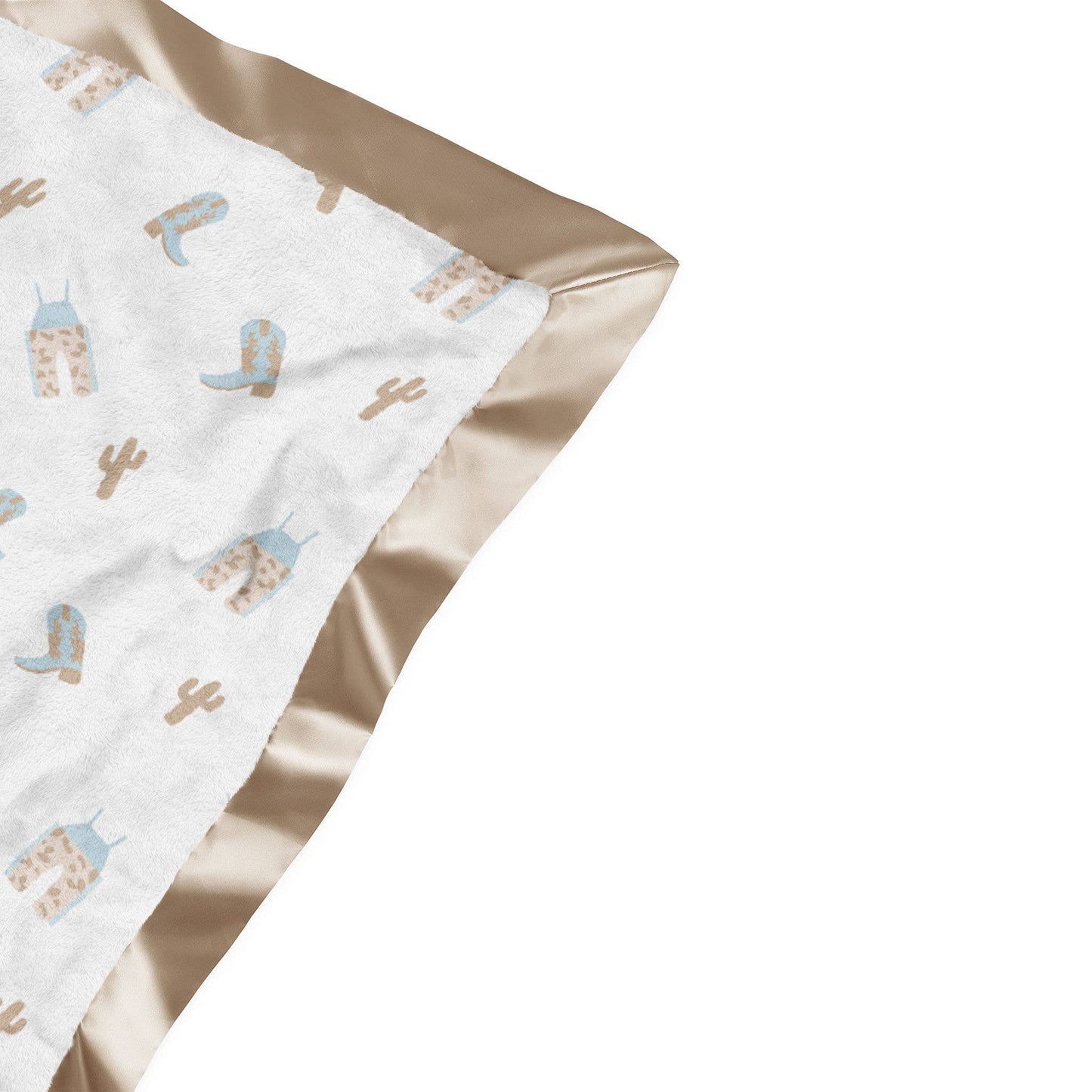 Reversible Boys Blanket Howdy Partner Blue