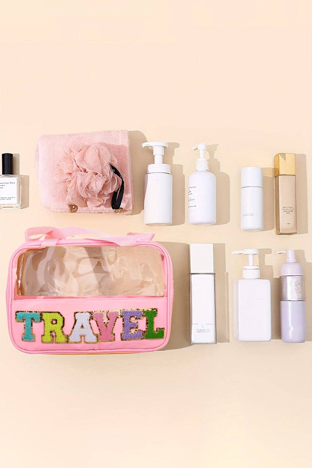 Travel Makeup Bag: Light Pink