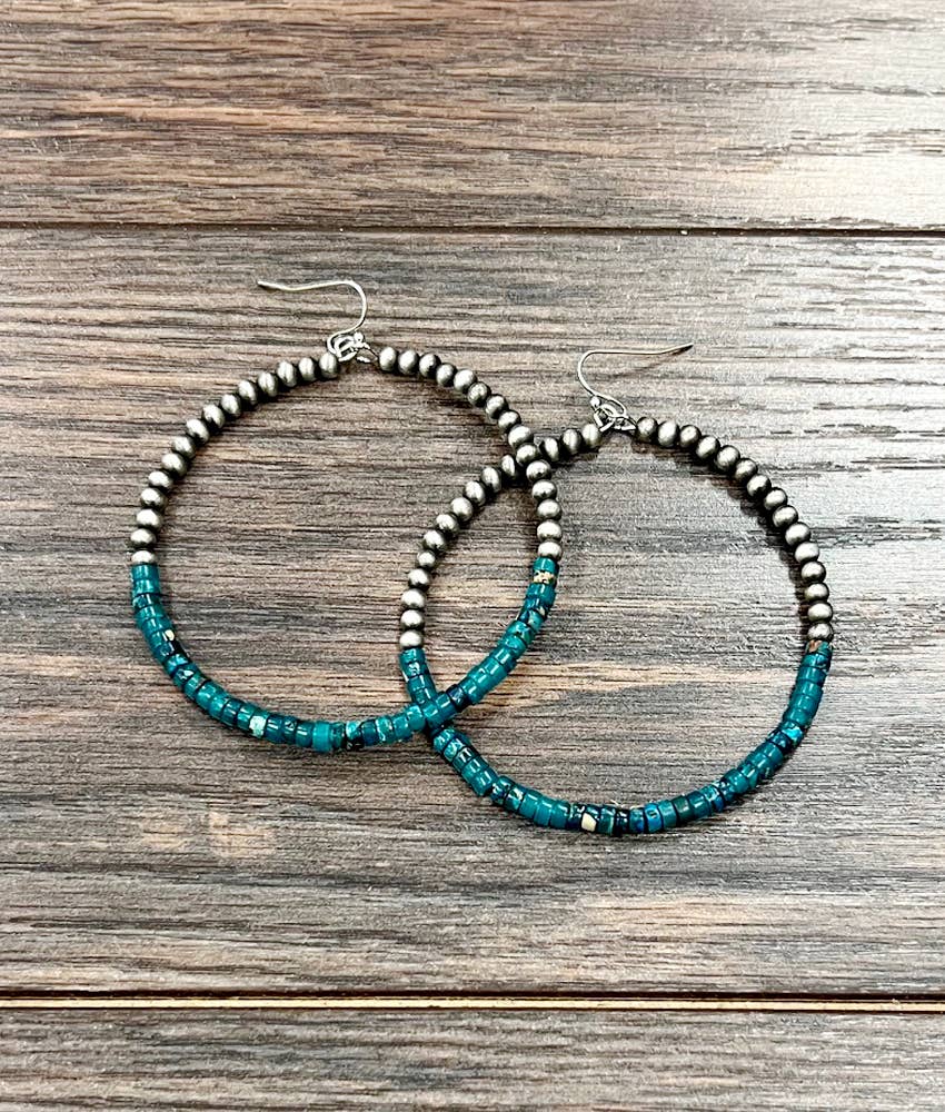 Gemstone Hoop Earrings