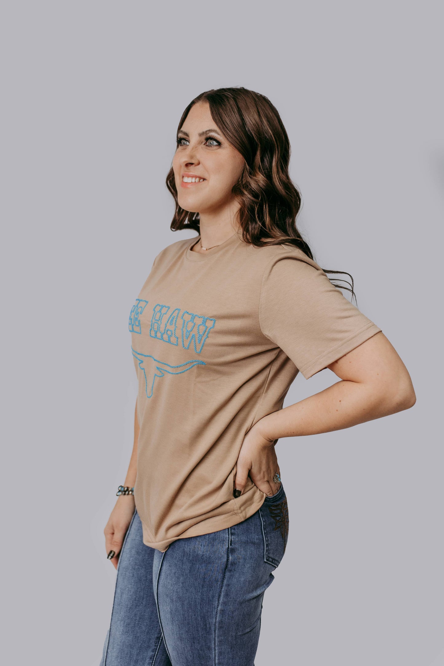 Longhorn Embroidered Tee
