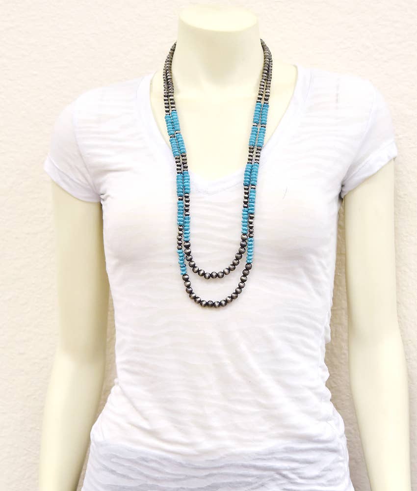 29" Western Bead 2-strand Necklace