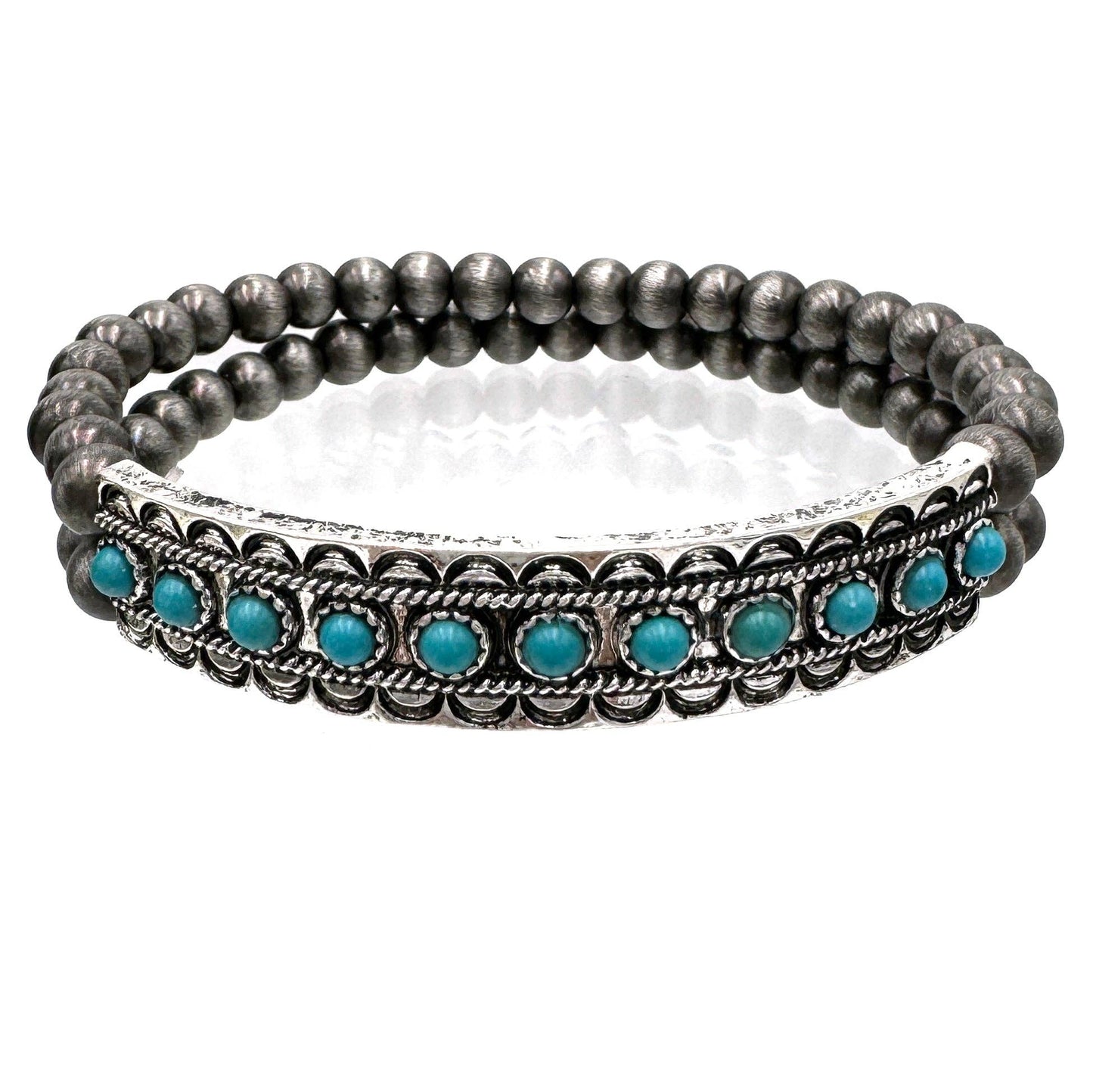 Turquoise Stone Navajo Beads Bracelet