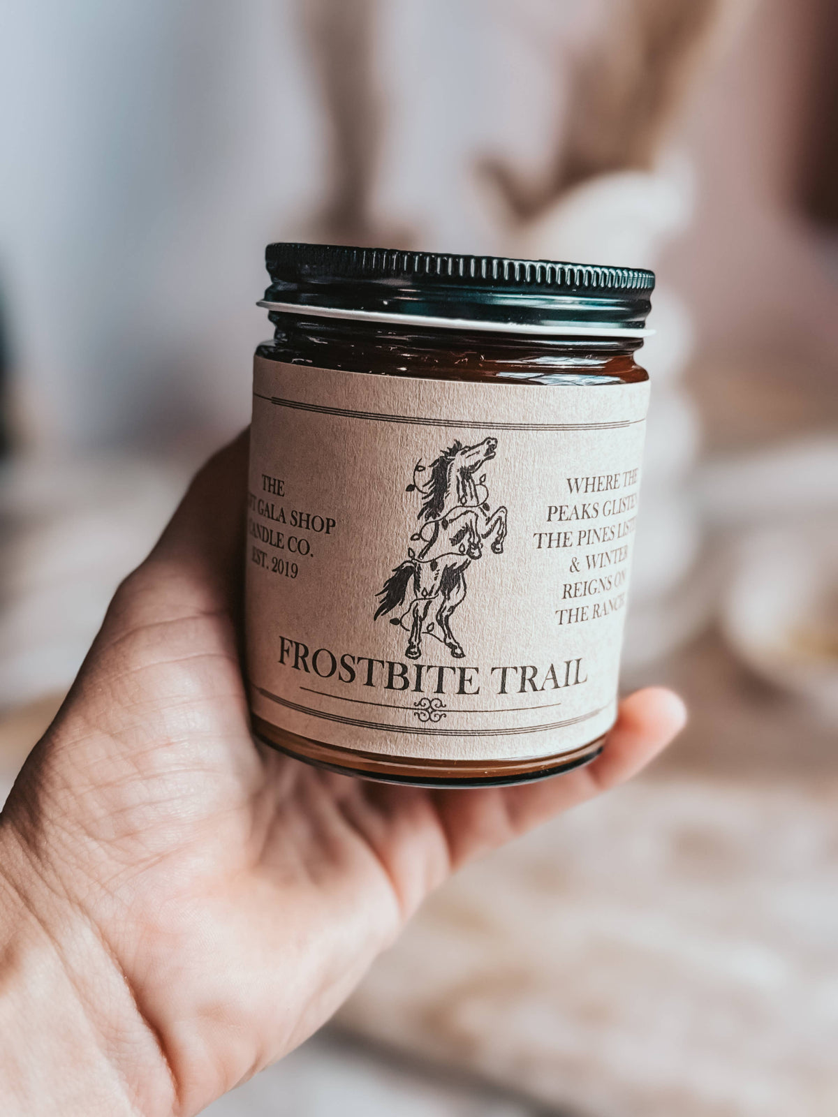 "Frostbite Trail” Western Candle