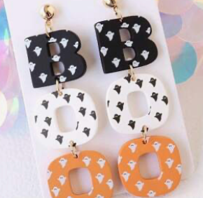 Halloween Boo earrings