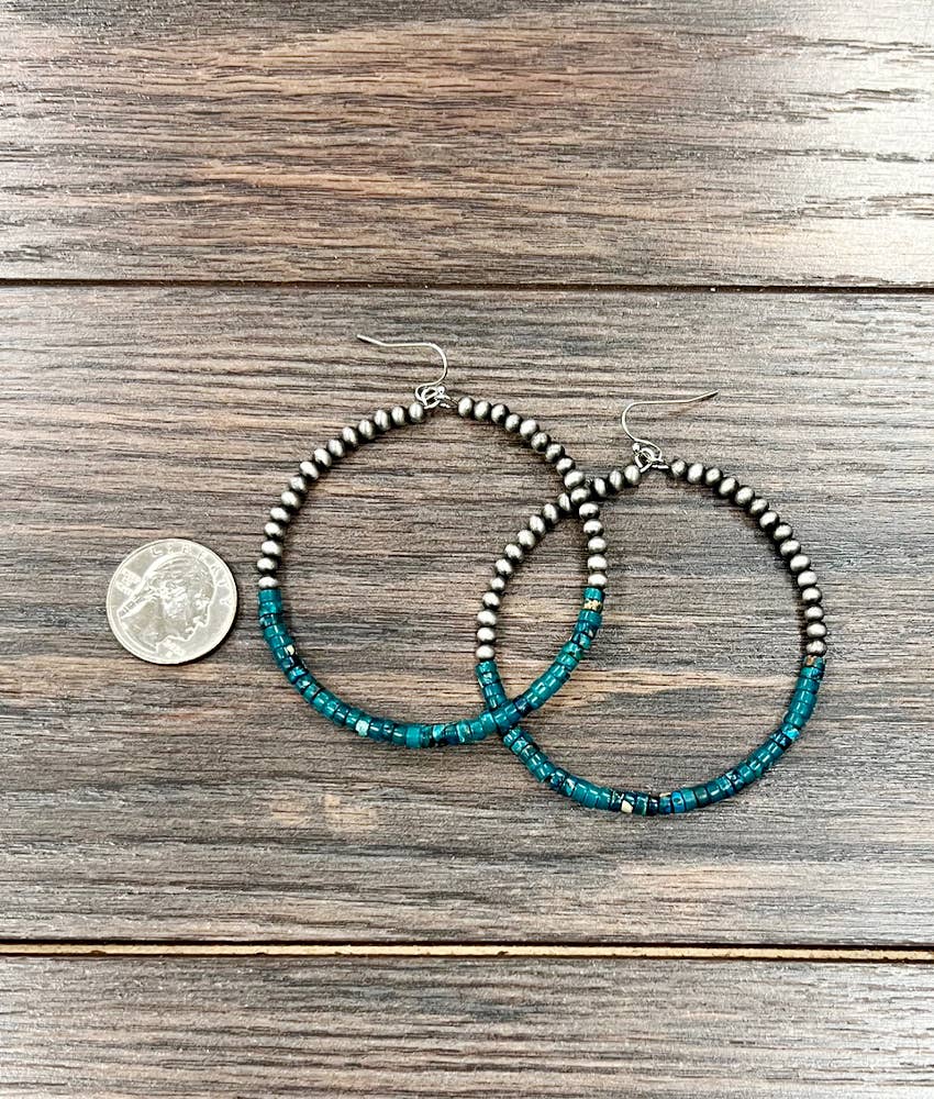 Gemstone Hoop Earrings