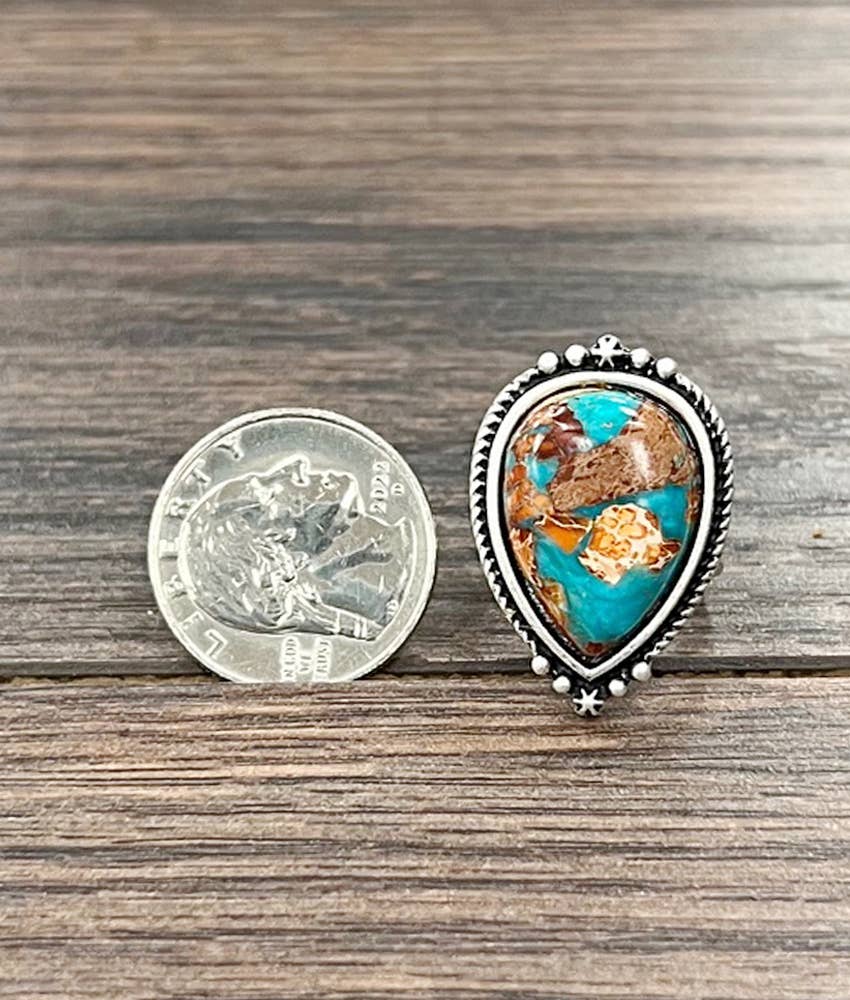 Teardrop Gemstone Ring