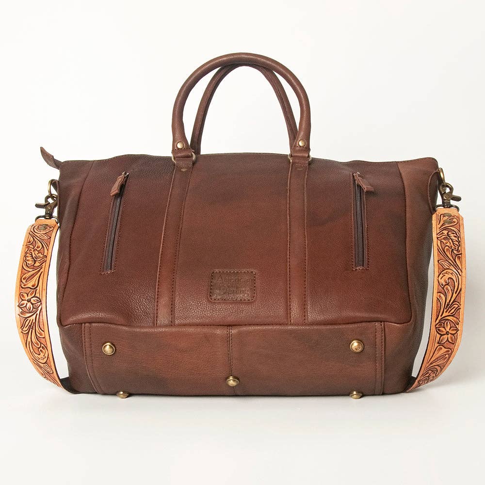 Alice Tote with Floral Tooled Leather & Studded Accents