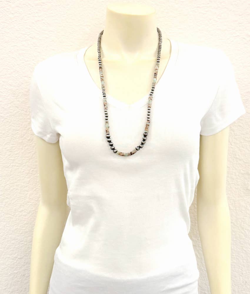 28" Handmade Navajo Gemstone Necklace
