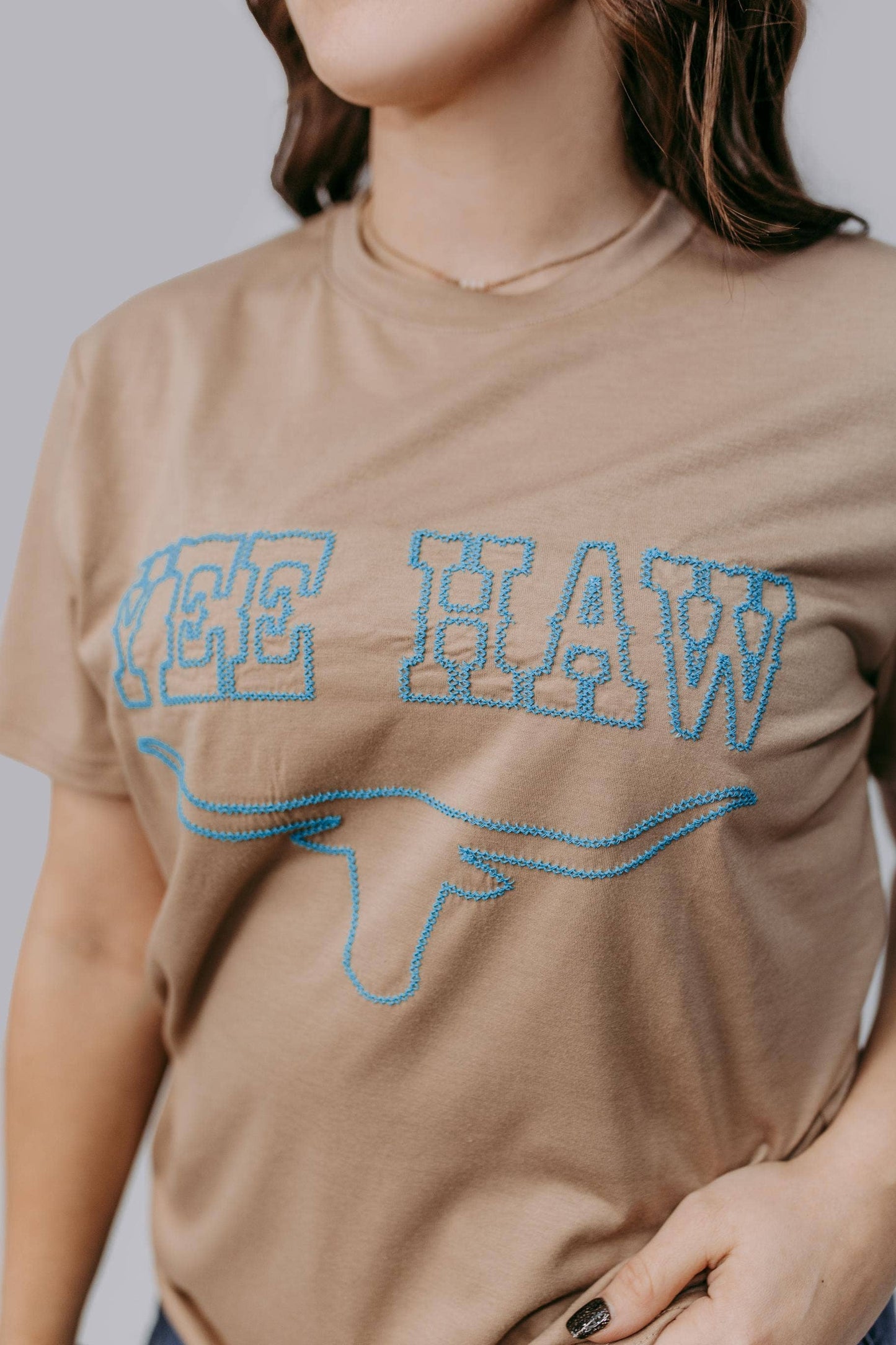 Longhorn Embroidered Tee