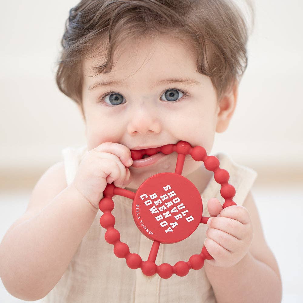 Cowboy Happy Teether: Red