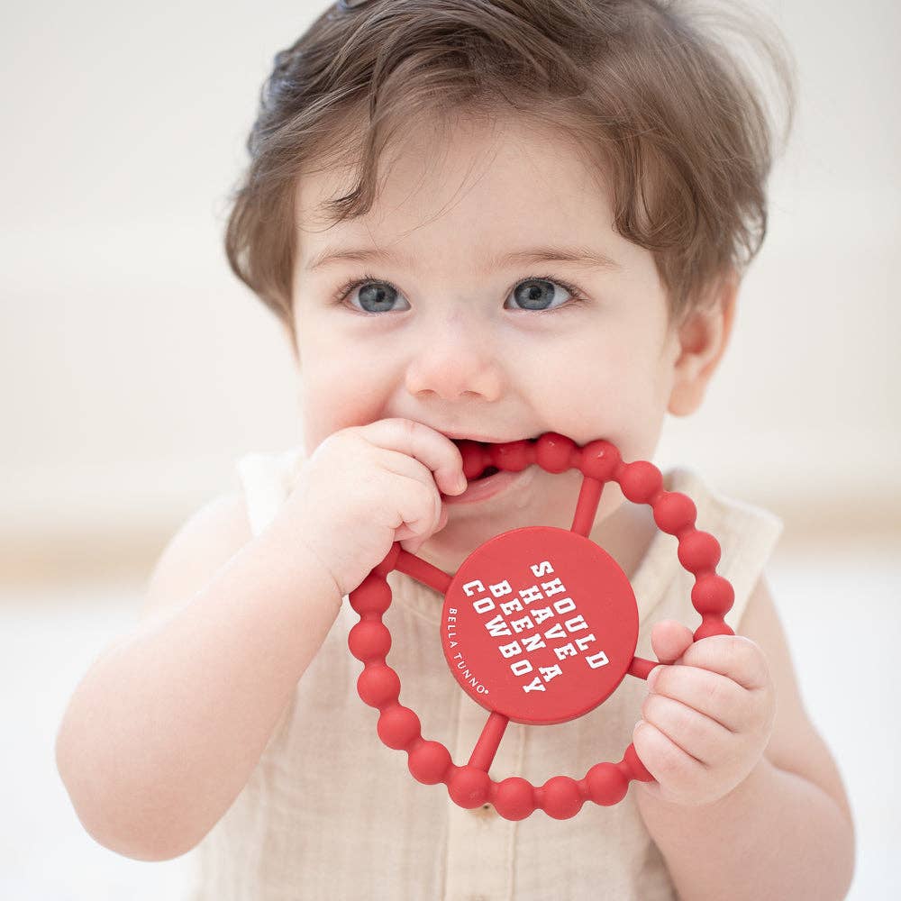Cowboy Happy Teether: Red