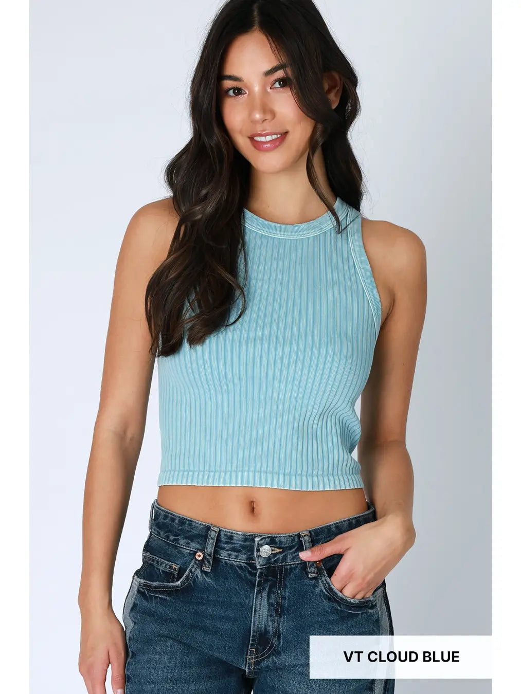 Vintage Wide Ribbed Tank Top