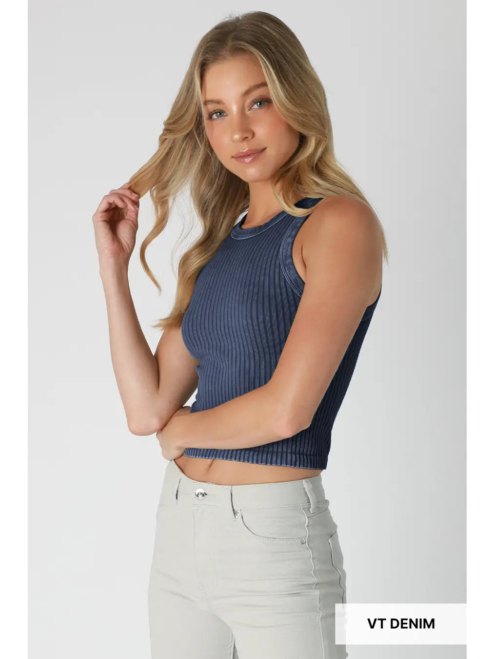 Vintage Wide Ribbed Tank Top