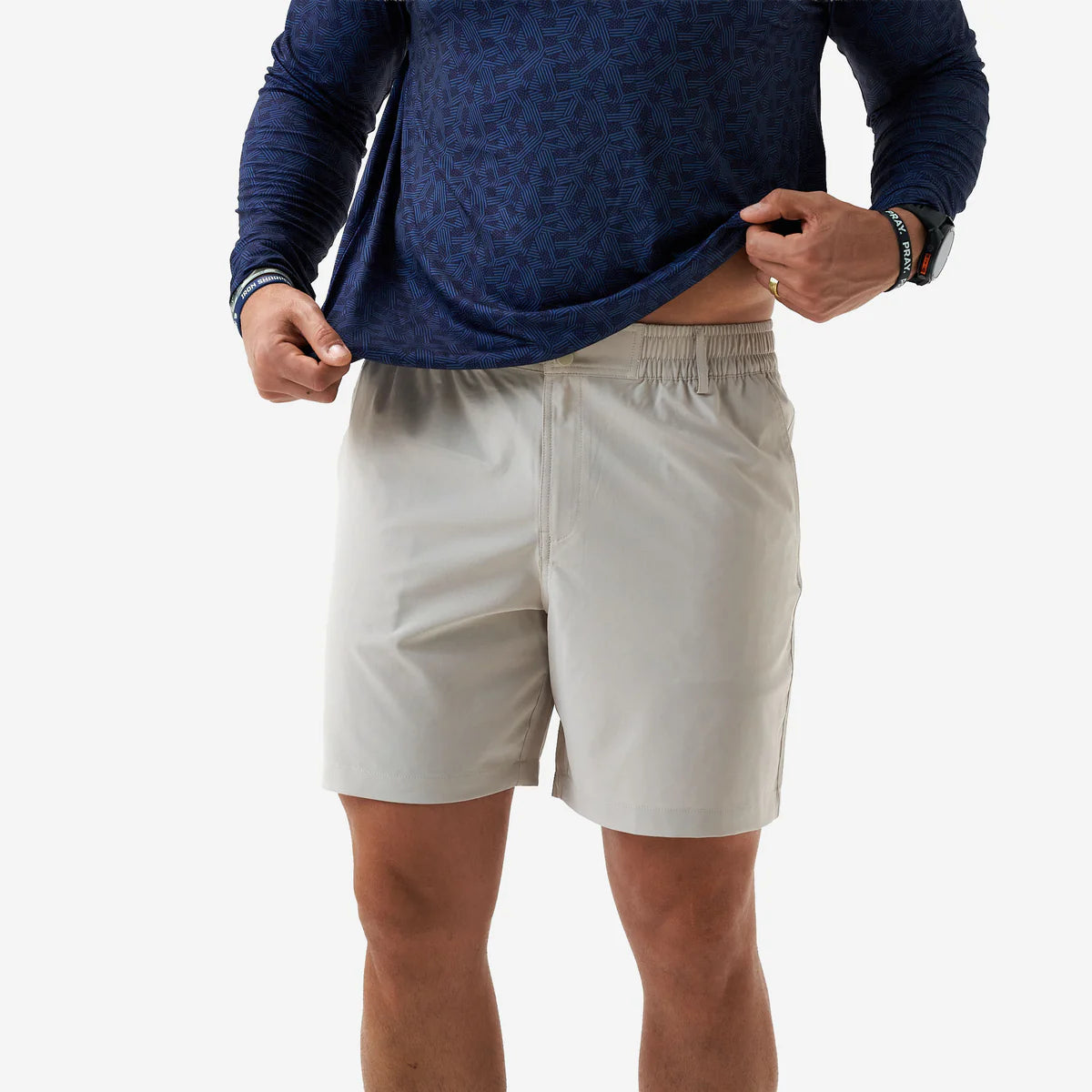 BURLEBO-Everyday Short - Khaki 7" inseam