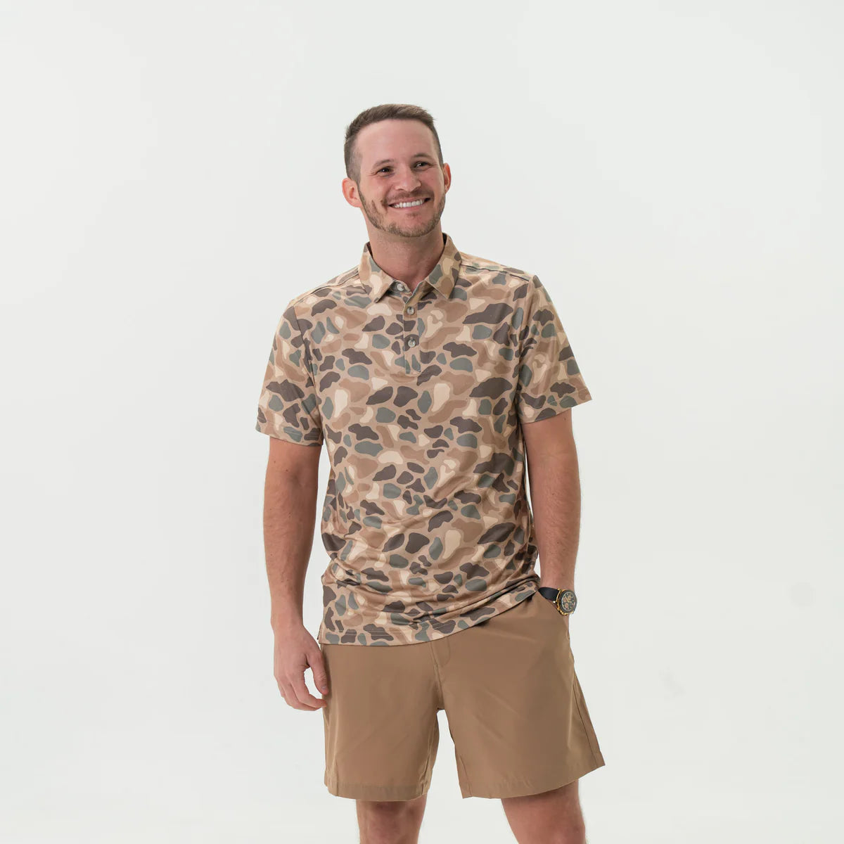 BURLEBO: Performance Polo - Pintail Camo