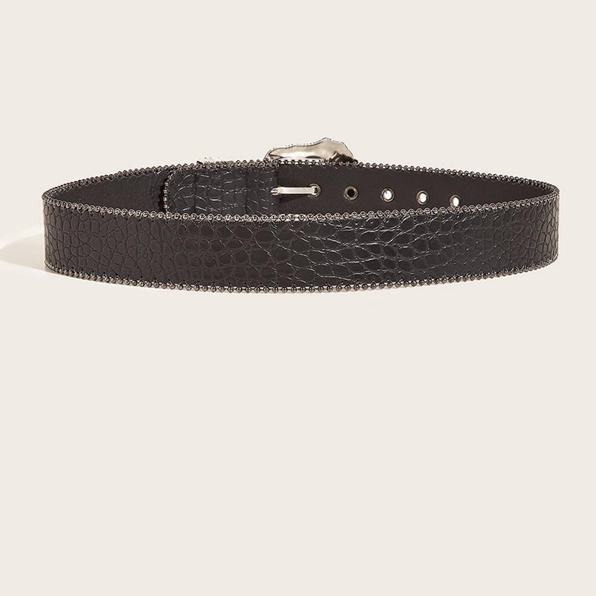 BLACK VINTAGE BELT (OS)