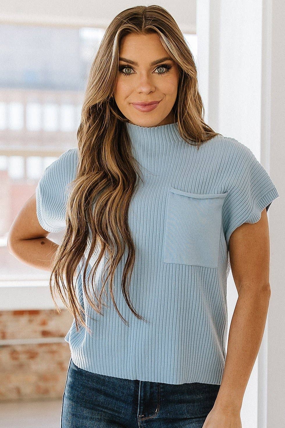 Apollo Top :Beau Blue