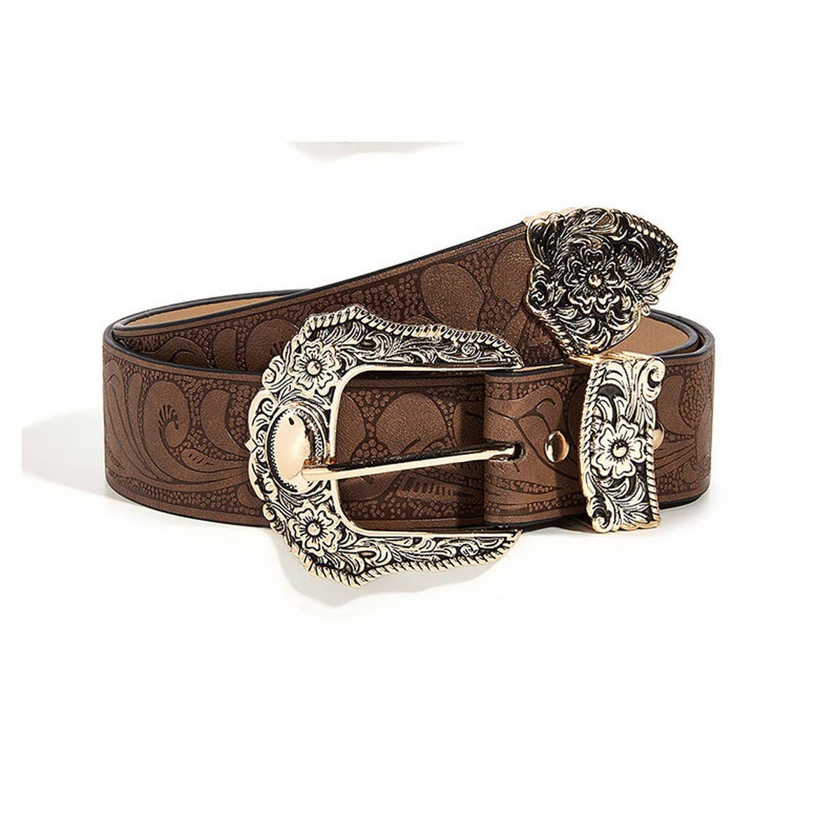 Brown Floral Belt (OS)