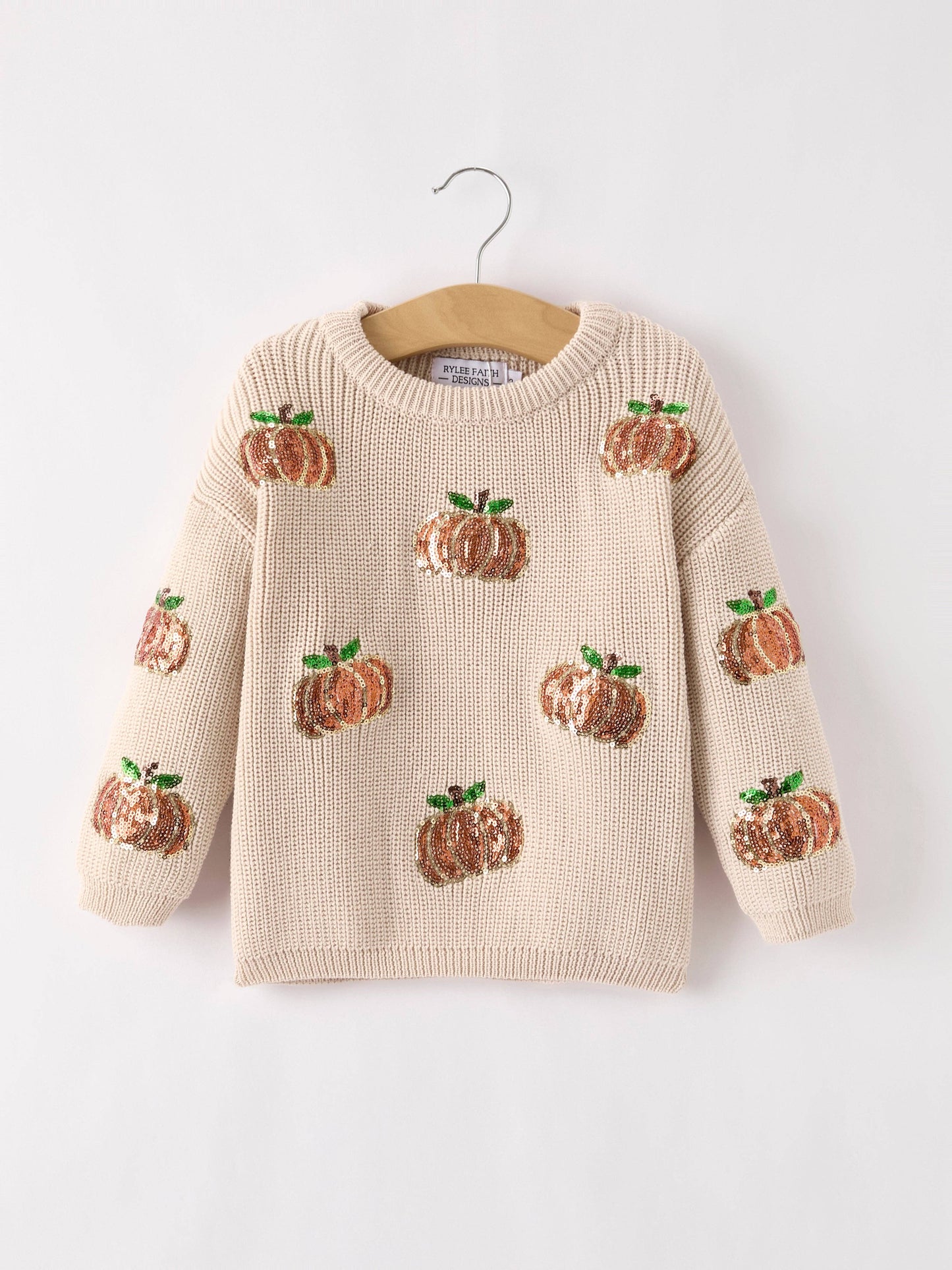 Thanksgiving Pumpkin Sequin Sweater