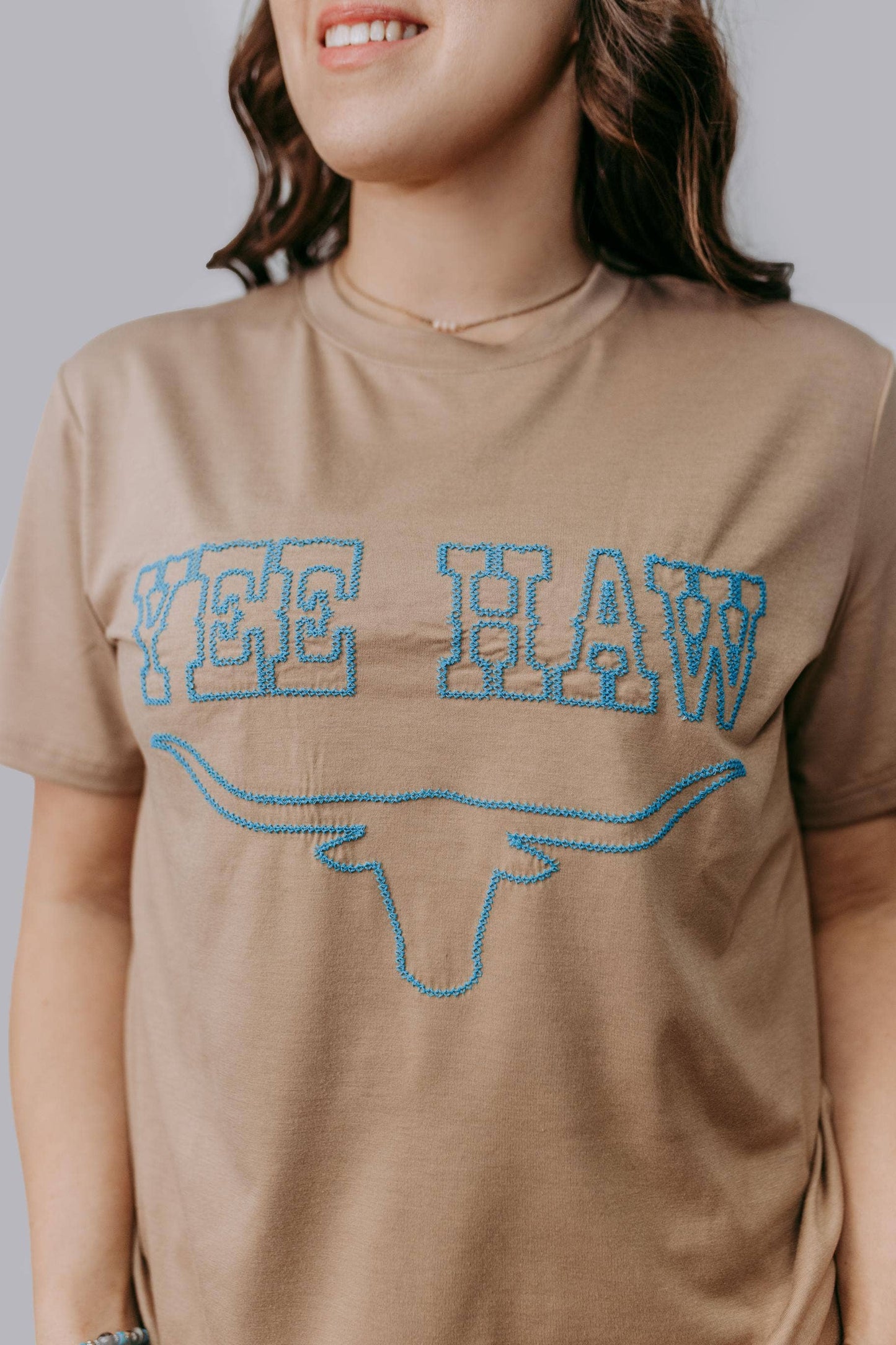 Longhorn Embroidered Tee
