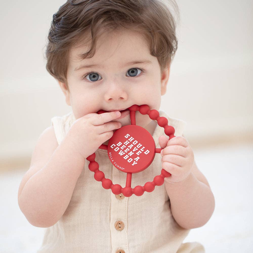 Cowboy Happy Teether: Red