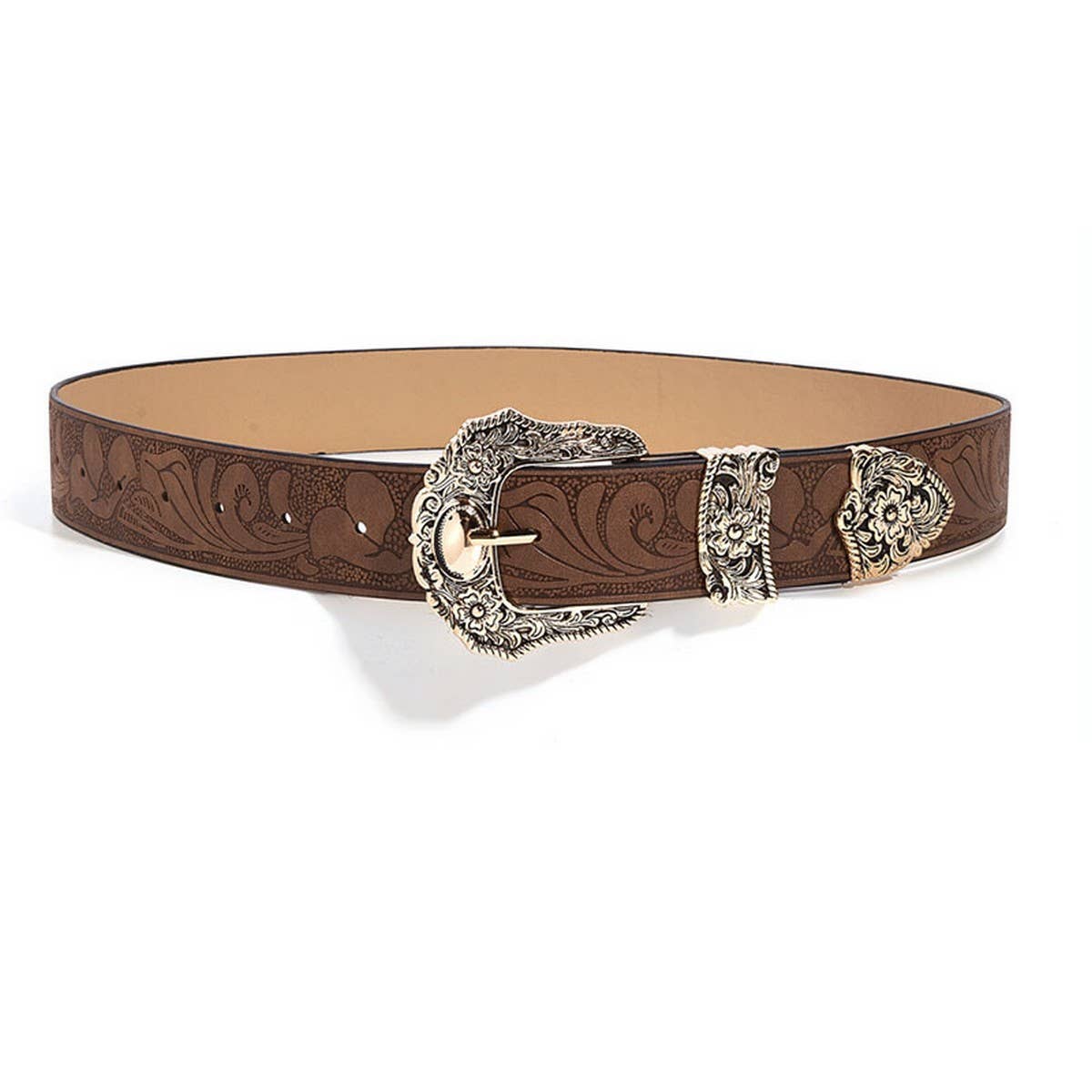 Brown Floral Belt (OS)