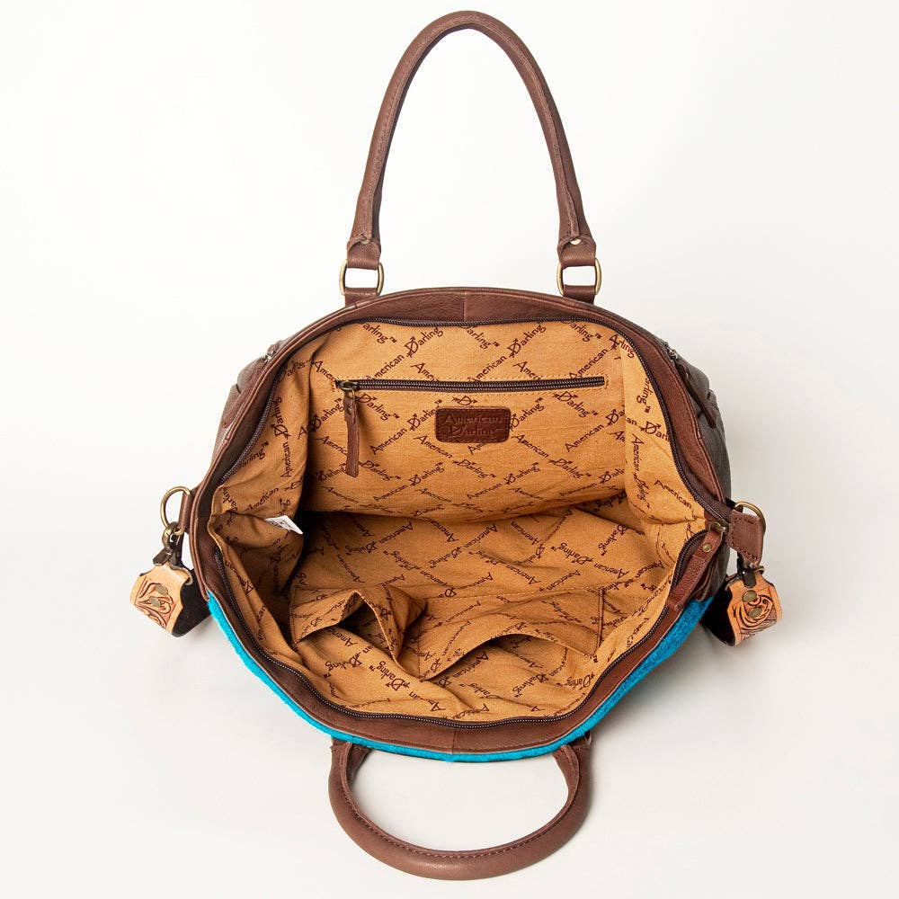 Alice Tote with Floral Tooled Leather & Studded Accents