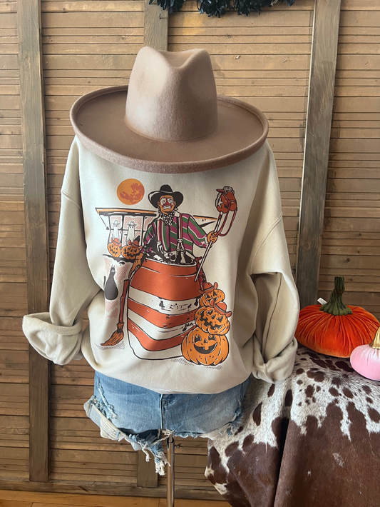 Halloween Rodeo Clown Sweatshirt