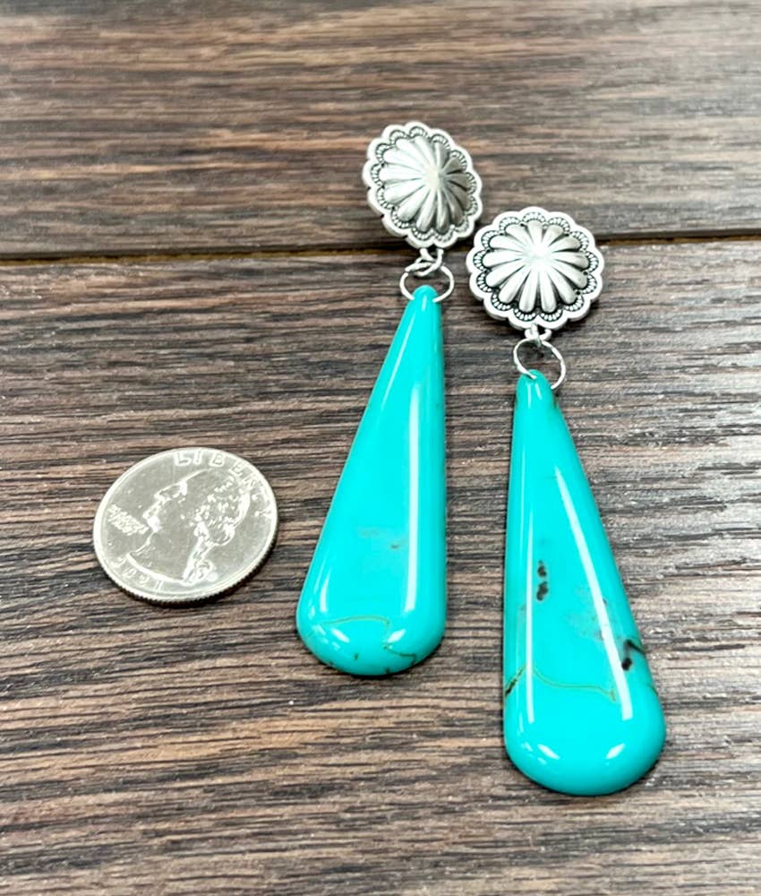 3.6" Western Post Earrings
