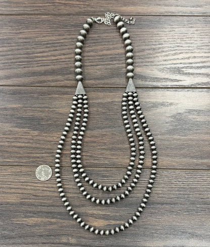 30" Western Bead Layered Necklace