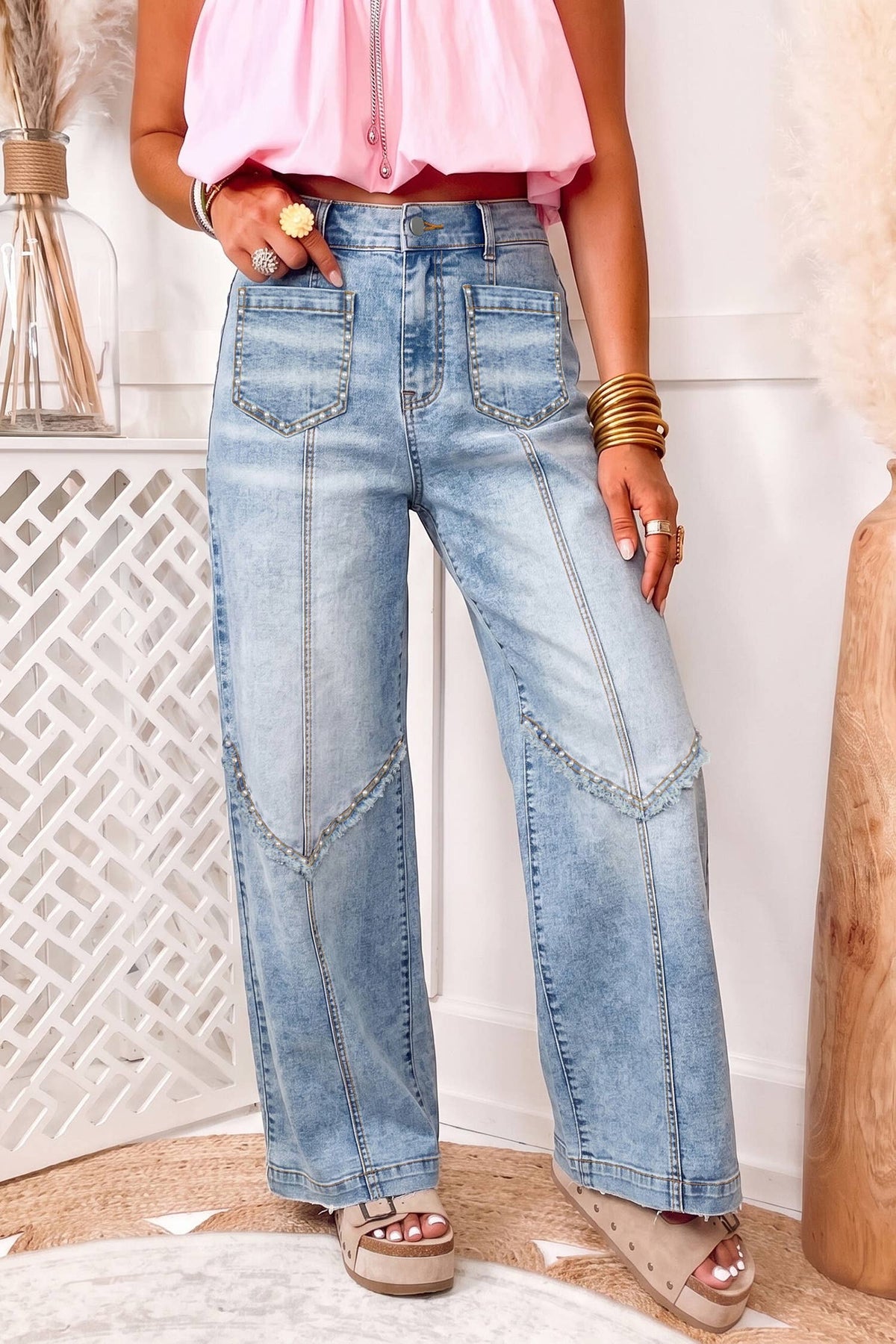 Sammy Wide Leg Pocketed Jeans