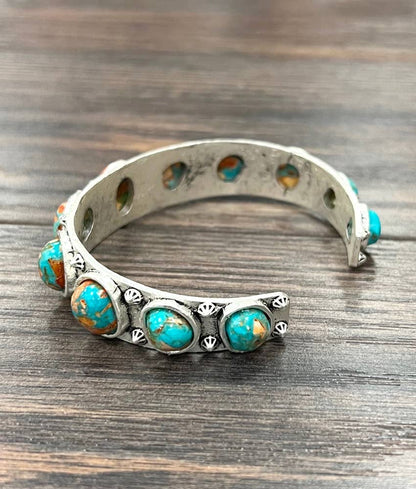 Navajo Gemstone Cuff Bracelet