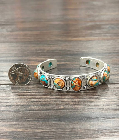 Navajo Gemstone Cuff Bracelet