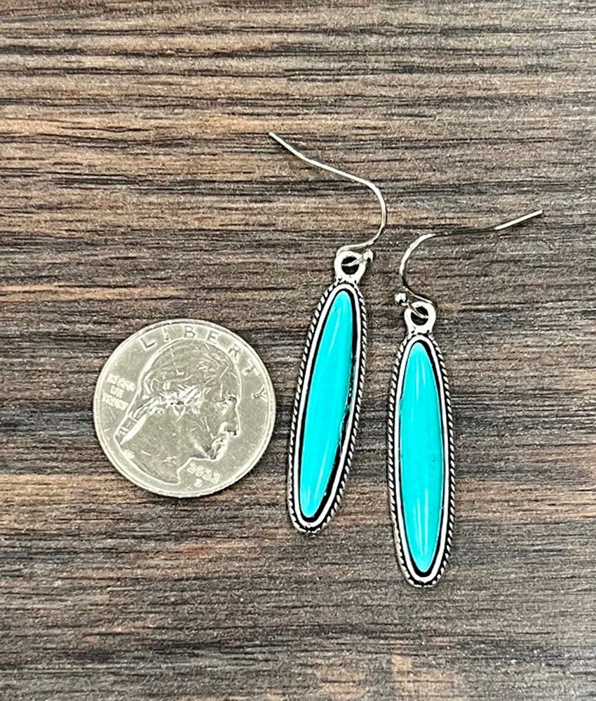 1.5" Western Turquoise Earrings
