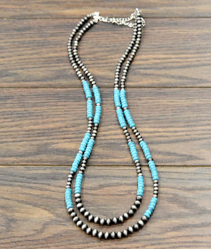 29" Western Bead 2-strand Necklace