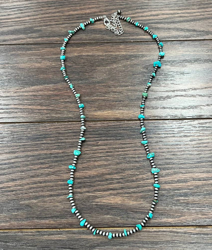 Handmade Navajo Bead, Turquoise Necklace