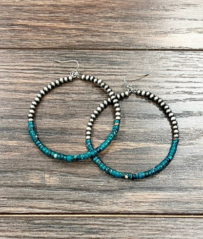 Gemstone Hoop Earrings