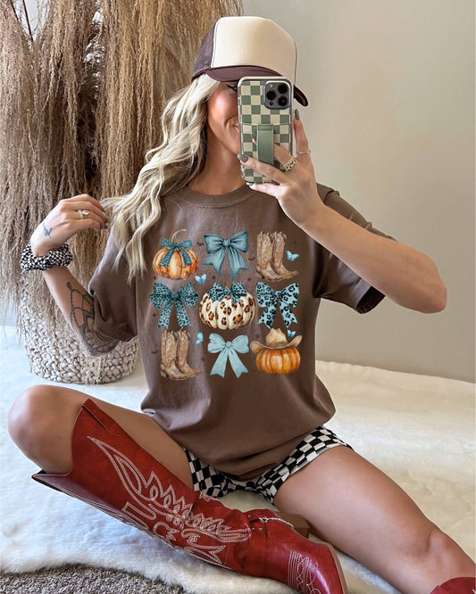 Turquoise Pumpkin Tee