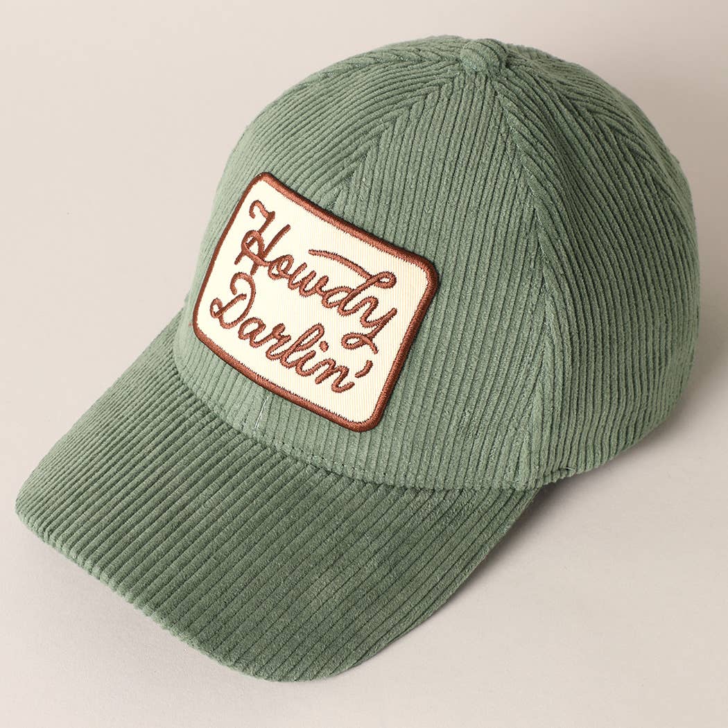 Howdy Darlin' Corduroy Cap SAGE