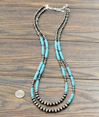 29" Western Bead 2-strand Necklace