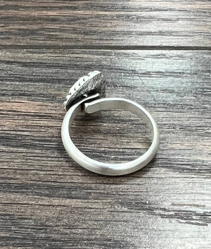 White Turquoise Adjustable Ring