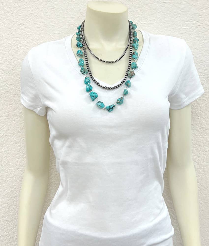 Handmade Navajo Bead, Turquoise Necklace