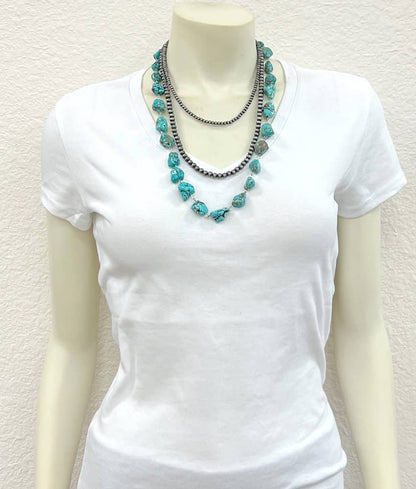 Handmade Navajo Bead, Turquoise Necklace