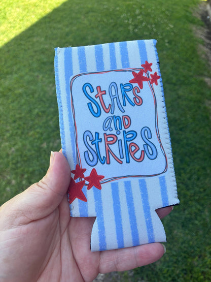 Stars and Stripes koozie