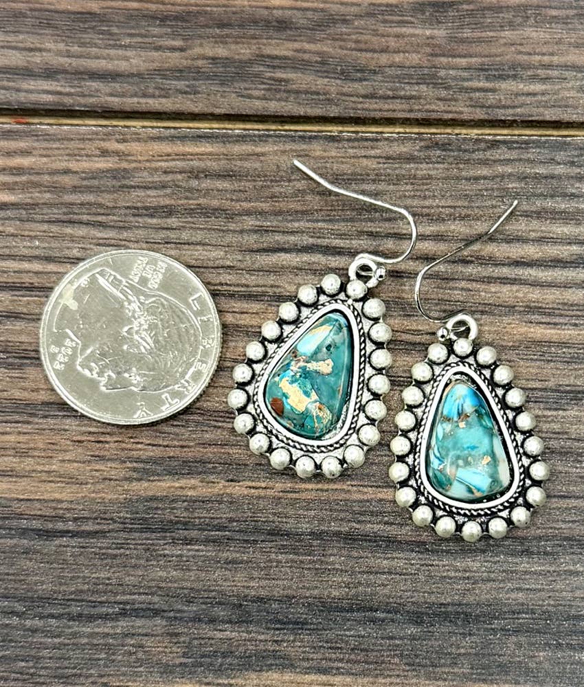 1.3" Western Gemstone Earrings