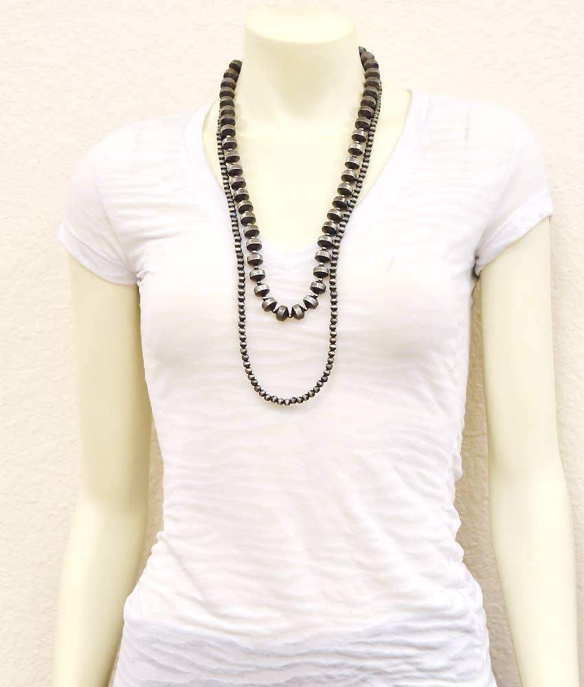 Handmade 2-strand Navajo Bead Necklace