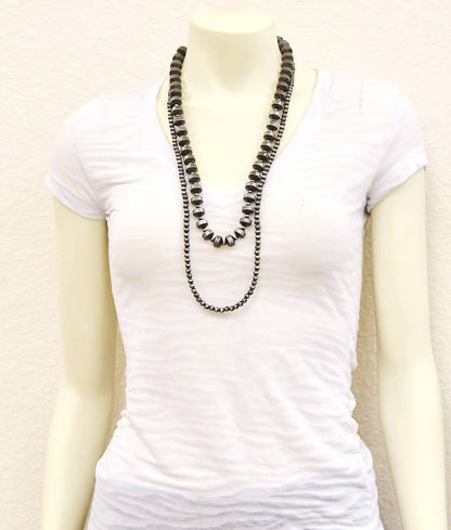 Handmade 2-strand Navajo Bead Necklace