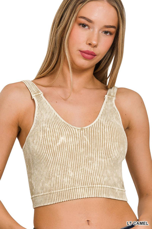 Ribbed Bralette (CAMEL)