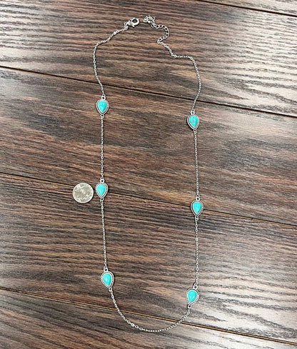 Handmade Turquoise drop Necklace