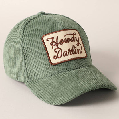 Howdy Darlin' Corduroy Cap SAGE